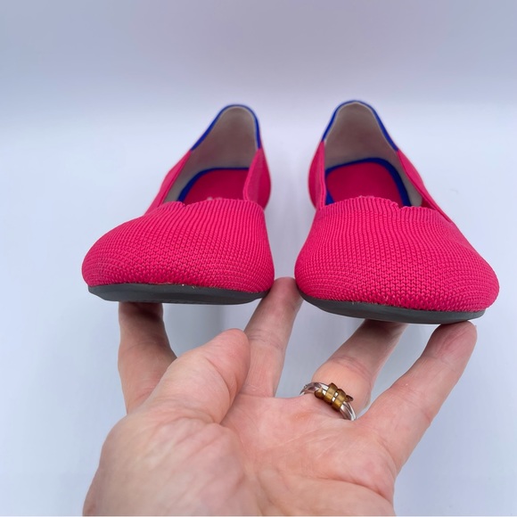 Rothy’s Round Toe Ballet Flats 7 1/2 Hot Pink Sexy Barbie - Picture 10 of 15